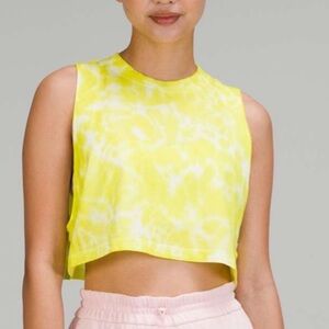 Lululemon Yellow Cropped Cotton Tank Top